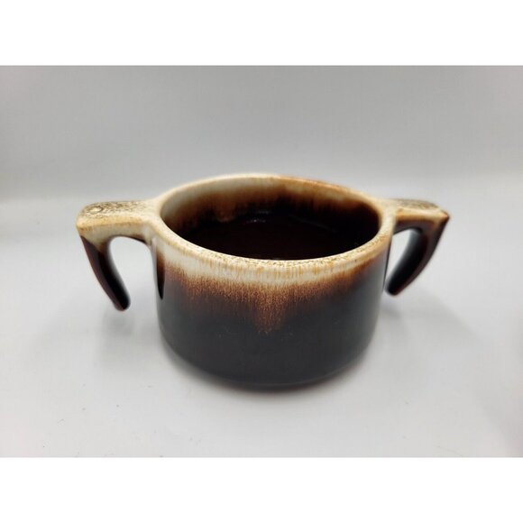 Vintage Pfaltzgraff USA Brown Drip Glaze Gourmet Open Creamer & Sugar Bowl Set - Picture 8 of 11